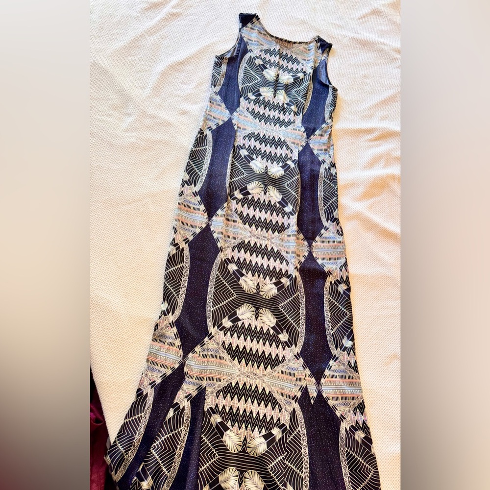 MARA HOFFMAN Boho Sleeveless Multicolored Black Maxi Dress - Picture 5 of 10